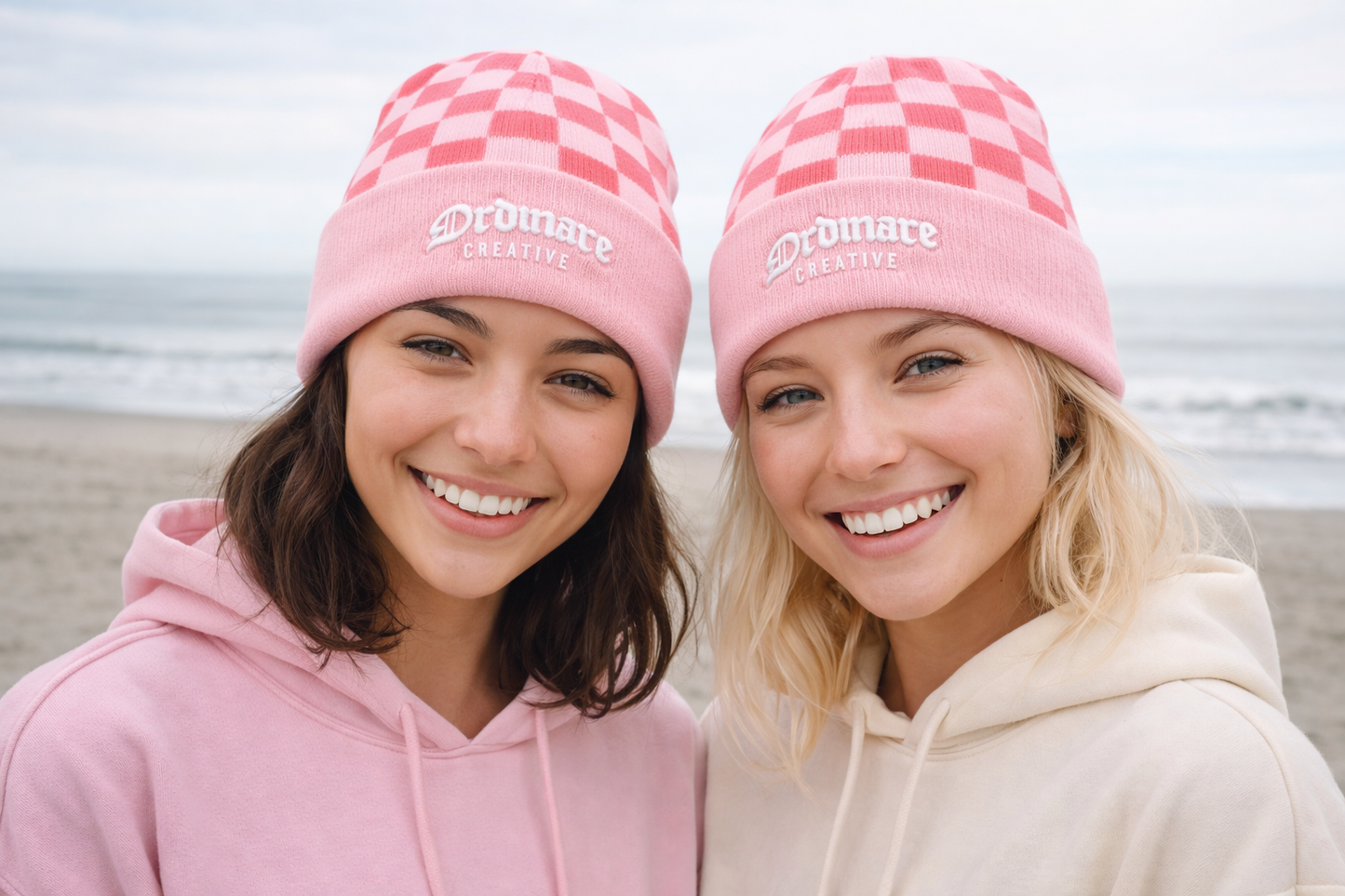Limited Edition Valentine Maison Beanie – "Pink" Colorway (Reversible)