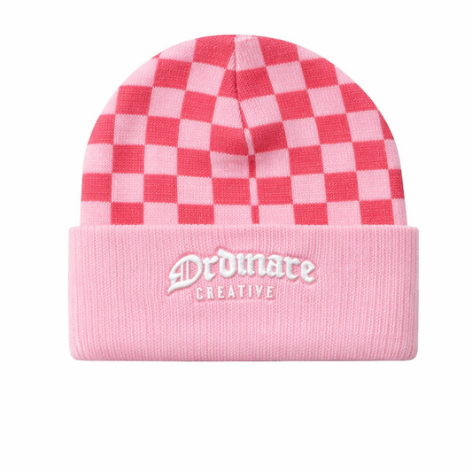 Limited Edition Valentine Maison Beanie – "Pink" Colorway (Reversible)